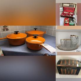MaxSold Auction: This online auction includes Limoges, Wedgwood, oil lamps, silver plate. furniture such as demilune tables, leather couch, wooden chairs, settee, indoor bench seating and wood dressers, area rugs, glassware, women’s clothing, fine china, collector plates, small kitchen appliances, Kenmore freezer, power tools and more!