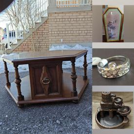 MaxSold Auction: This online auction includes furniture such as a wood table, metal rack and others, jade carvings, Chinese Famille Rose porcelain, linens, shoulder wrap, Chinese incense burner, wall art, jewelry, Chinese vase, porcelain figures and more!