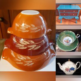 MaxSold Auction: This online auction features Norval Morrisseau print, vintage Pyrex, collector plate, teacup/saucer sets, cookie jar, leather coat, BMP, craft kit, Hoselton sculptures, hand tools, Sadler teapot, vintage books, CDs, Willow Tree figurines, antique irons, vintage stained glass piece, fishing gear, vintage jewellery, watches, and much, much, more!!