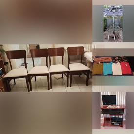 MaxSold Auction: This online auction includes men’s and women’s clothing, table with chairs, bedroom sets, patio set, and china cabinet, kitchenware, office electronics, and more!