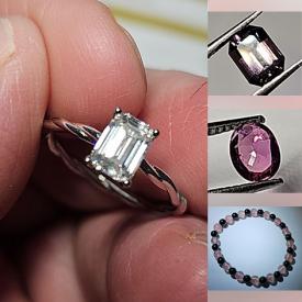 MaxSold Auction: This online auction features Moissanite rings, jade bracelets, and loose gemstones such as moissanite, sapphires, topaz, tourmaline, emeralds, and much, much, more!!