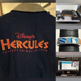 MaxSold Auction: This online auction includes Disney collectibles such as Disney animation crew jackets, theatrical Disney posters, Disney pins and buttons, and Walt Disney Collectors Society decor, Atari gaming system, sterling silver jewelry, dishware, camera equipment, TV show scripts, art supplies, Brother laser printer, vintage albums, DVDs, HP curved monitor, pottery, and much more!