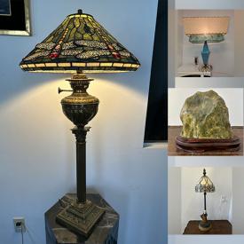 MaxSold Auction: This online auction features stained glass lamps, jade sculpture, Art Deco lamps, bronze figures, abstract artwork, art glass, stone tree sculptures, vintage jewelry, art pottery, cookie jar, Toby jug, African wood carving, vaseline glass, Precious Moments figurines, vinyl records, Haida cedar box, and much, much, more!!