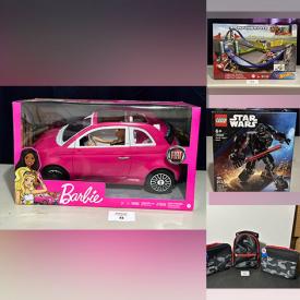 MaxSold Auction: This online auction features sports trading cards, video game system, non-sports cards, toys, collectors plate, RC vehicles, sports apparel, porcelain eggs, yard tools, craft kits, new lunch bags, and much more!!