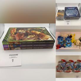 MaxSold Auction: This online auction includes figures featuring Dragon Ball Z, Gundam, wrestling, TMNT, Star Wars and others, die cast cars, Bakugan brawlers, Gundam kits, Pathfinder dragon figure and other toys, Camelbak packs, Kpop CDs, anime CDs, Nintendo games, trading cards, books, manga, comics and much more!