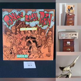 MaxSold Auction: This online auction includes vinyl records such as The Doors, Pink Floyd, Jazz Masters, Peter Gabriel, and disco, music books, record storage, posters and more!