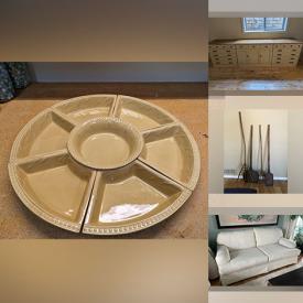 MaxSold Auction: This online auction includes framed art, Lenox, fine china, area rugs, furniture such as outdoor dining set, set of dressers, drop leaf table, and sofa, lamps, books, home decor, glassware, small kitchen appliances, craft supplies, and more!