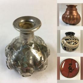 MaxSold Auction: This online auction includes Johnson Brothers dishware, Tanglewood and other pottery, Wedgwood, books, stoneware ocarina, vintage toys, sculptures, Fenton and other glass, Yunomi tumbler, jewelry, banknotes, stamps, Buddhist tog spoon and much more!