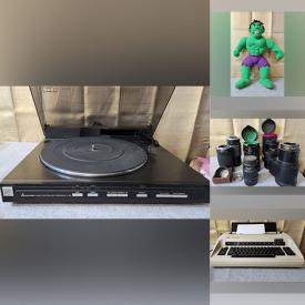 MaxSold Auction: This online auction includes jewelry, coins, banknotes, Dyson vacuum, Logitech racing wheel, computers and other electronics, camera lenses, Prozip hoverboard, Hulk figure and more!