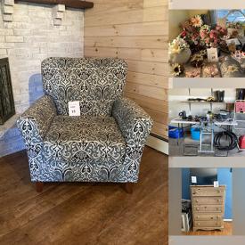 MaxSold Auction: This online auction features club chairs, white pine farmhouse bedroom suite, TV, garden tools, table lamps, costume jewelry, DVDs, area rug, patio furniture, glass fire bowl, small kitchen appliances, Dreamsicle Angels, outside games, BBQ grills, and much more!!