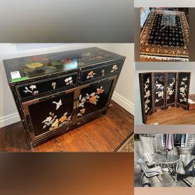 MaxSold Auction: This online auction features yard tools, bar fridge, patio furniture, hand tools, vintage bottles, camping gear, exercise equipment, skis, TV, lacquered screen, oil lamp, area rugs, glass top table, office supplies, Sadler teapots, table lamps, and much, much, more!!