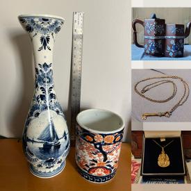 MaxSold Auction: This online auction features studio pottery, art glass, beer stein, Indigenous artwork, vintage jade figurines & jewellery, vintage costume jewellery, scent bottle, Belleek, antique vaseline glass, Limoges brooches, toys, and much, much, more!!