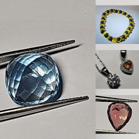MaxSold Auction: This online auction features amber bracelet, natural turquoise bracelet, moissanite necklace, and loose gemstones such as topaz, moissanite, sapphires, opal, tourmalines, rubellites, and much, much, more!!