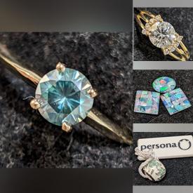 MaxSold Auction: This online auction includes jewelry such as 10k moissanite rings, 14k diamond earrings, 14k ruby pendant, sterling silver rings, topaz earrings, ammolite pendant, and much more!