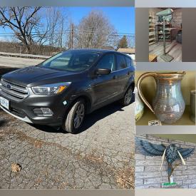 MaxSold Auction: This online auction features Ford Escape, settee, office supplies, desk & chair, pitcher collection, sleigh bed, Hoosier cabinet, area rugs, Indigenous pieces, crocks, Tom Thomson prints, portable AC units, teacup/saucer sets, vinyl records, exercise equipment, antique zither, mask, wood carvings, metal sculptures, cameras, blue & white china, collector plates, oil lamps, costume jewellery, depression glass, small kitchen appliances, sewing machines, power & hand tools, upright freezer, yard tools, fishing gear, and much, much, more!!