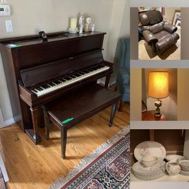 MaxSold Auction: This online auction includes framed artwork, fine china, power tools, electronics, furniture such as shelving units, side tables, recliner armchair, sofa, dressers and wooden chairs, sports gear, children’s toys, books, lamps, fabric, kitchenware, small kitchen appliances and more!