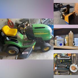 MaxSold Auction: This online auction includes John Deere tractor, antique car parts, vintage tools, vintage glassware, furniture such as maple kitchen set, coffee table, antique dining chairs, end tables, and entertainment center, vintage console organ, lamps, small appliances, and much more!