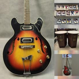 MaxSold Auction: This online auction features ukulele, mandolin, guitar pedals, guitar amps, accordion, cameras, sports trading cards, soapstone carving, art glass, wooden vase, Lego kits, vinyl records, speakers, cameras & lenses, guitars, autoharp, and much, much, more!!