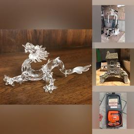 MaxSold Auction: This online auction features floor lamps, Royal Doulton figurines, Coalport figurines, Willow Tree figurines, Swarovski collectibles, nesting dolls, art pottery, stained glass lamp, small kitchen appliances, novelty teapots, grandfather clock, TV, yard tools, planter pot, upright freezer, sewing machine, craft supplies, Lladro figurines, art glass, Lilliput Lane cottages, and much, much, more!!