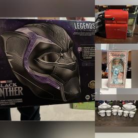 MaxSold Auction: This online auction includes furniture such as a dining table set, ping pong table, antique storage bench, toolbox, glass top TV unit, computer desk, bedroom set and others, kitchenware, small kitchen appliances, clothing, shoes, accessories, vintage card machine, Black Panther mask, Paw Patrol, dolls and other toys, seasonal decor, wall art, Dwight Yoakam memorabilia, vintage video camera, tools, hardware, cleaning tools, Mizuno golf clubs, silverware, lamps, Casio keyboard, backpack pet carrier, mirrors and many more!
