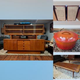 MaxSold Auction: This online auction features MCM buffet, original artworks, Dornbusch shades, stereo components, small kitchen appliances, area rugs & runners, speakers, Casio keyboard, pet products, cast iron cookware, camera, and much more!!