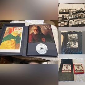 MaxSold Auction: This online auction includes vintage slides, vintage photos, postcards, posters, vinyl records, DVDs, board games, books, vintage radio, rock shirts, 16mm films, signs, ephemera and much more!