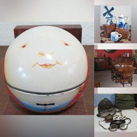 MaxSold Auction: This online auction includes framed artwork, vintage pottery, art glass, vintage advertising, Lenox, Delft, furniture such as antique dining room set, vintage dresser, leather chair, and shelving units, crafting supplies, glassware, power tools, cookware, NIB Bowflex, and much more!