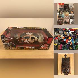 MaxSold Auction: This online auction features Nascar collectibles, puzzles, comics, sports trading cards, wooden masks, Legos, coins, vinyl records, paperback books, and much, much, more!!