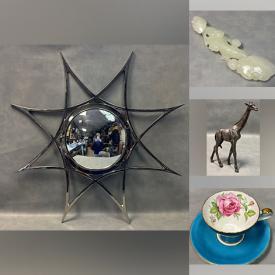 MaxSold Auction: This online auction features teacup/saucer sets, art glass, Inuit art, cloisonne miniatures, vintage Pueblo pottery, jade sculpture, vintage silver weighted sculptures, snuff bottles, silver rings, humidor, and much, much, more!!