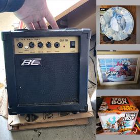 MaxSold Auction: This online auction includes computer accessories, shelving, folding chairs, exercise equipment, power tools, PlayStation 4, Xbox 360, signed artwork, art supplies, and more!