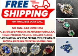 MaxSold Auction: This online auction includes jewelry such as 10k lab grown diamond rings, 14k lab grown diamond earrings, sterling silver pendants, tanzanite earrings, emerald bracelet, loose stones such as topaz, emerald, and more!n