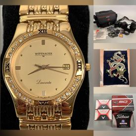 MaxSold Auction: This online auction includes Sony DSLR-A200 and other cameras, jewelry, watches, Chinese Jade snuff bottles, sterling silverware, electronics, coins, Royal Doulton and other figures, wall art, golf club drivers, golf balls, golf training aid and other golf items, wall mirror, hand tools, vintage magazines, glass bottles, SilverStone cookware set and more!