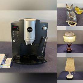 MaxSold Auction: This online auction features small kitchen appliances, area rugs & runner, vintage cloisonne statue, Chinese jade pieces, art glass, Uranium glass, vintage teak lamp, decanters, Tibetan Thangkas, designer chairs, and much, much, more!!