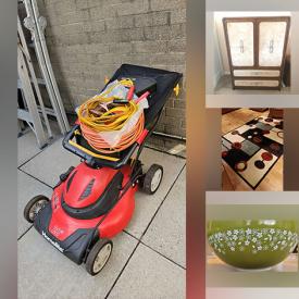 MaxSold Auction: This online auction features yard tools, ladders, metal sconces, small kitchen appliances, framed wall art, sectional sofa, computer desk, sewing machine, home health aids, area rugs, power & hand tools, lawnmower, and much, much, more!!