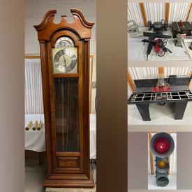 MaxSold Auction: This online auction features Howard Miller grandfather clock, snowboard, garden pots & art, live plants, bikes, power tools, guitar, diving collection, and much more!!