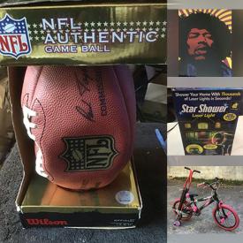 MaxSold Auction: This online auction features sports trading cards, Harry Potter collectible, video games, vintage posters, small kitchen appliances, tablet, DVDs, stereo components, bikes, TV, and much, much, more!!