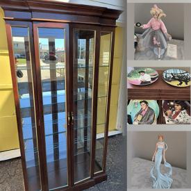 MaxSold Auction: This online auction features curio cabinet, Ashton Drake dolls, Franklin Heirloom dolls, collector plates, Franklin porcelains, Elvis collectibles, and much, much, more!!!