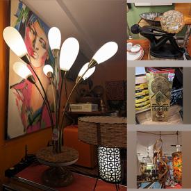 MaxSold Auction: This online auction features wood table lamps, ceramic table lamps, chrome table lamp, statues, metal art, tin toy buildings, and much, much, more!!