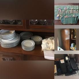 MaxSold Auction: This online auction includes furniture such as a TV cabinet, office chair, corner cupboard, chest, side tables, bed frame, dresser and others, linens, sterling silverware, Noritake and other china, kitchenware, small kitchen appliances, board games, CDs, Qubii exercising machine, cleaning supplies, air conditioner, wall art, electronics, books, Brother sewing machine and notions, plants, clothing, accessories, lamps, mirror, craft supplies, vintage dolls and much more!