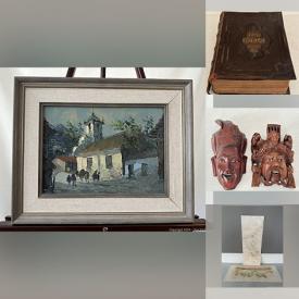 MaxSold Auction: This online auction features Pablo Matania oil painting, Tom Thomson painting, art pottery, carved masks, Inuit art, Ivan Putora paintings, mandolin, watches, vinyl records, Chinese watercolour on silk, mirrors, and much, much, more!!