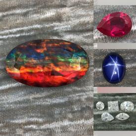 MaxSold Auction: This online auction features loose gemstones such as tourmalines,  opals, citrines, topaz, ammolite, jadeite, garnets, diamonds, rubies, peridots, and much, much, more!!!