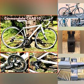 MaxSold Auction: This online auction includes Cannondale, Huffy, Raleigh and Schwinn bikes, Bose speaker system, countertop water filters, clothing racks, handbags, clothing, fashion jewelry, and much more!