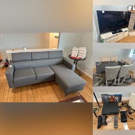 MaxSold Auction: This online auction includes furniture such as a sectional sofas, shelving units, recliner, bed frames, tables, desks, chairs, dining tables, side tables and others, rugs, floor mats, linens, TVs, Playstation 3, decor, kitchenware, small kitchen appliances, Ryobi lawnmower, yard tools, and more!