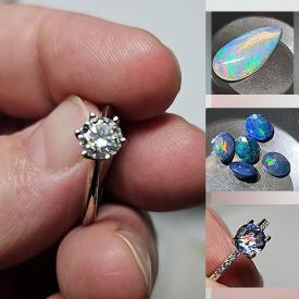 MaxSold Auction: This online auction includes jewelry such as a Moissanite ring, Tanzanite ring, Jade bracelets and others, gemstones such as Moissanite, Ethiopian Opal, Tanzanite, Moonstone, Rutilated Quartz, Amethyst, Onyx, Topaz, Jasper, Labradorite, Carnelian and more!
