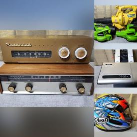 MaxSold Auction: This online auction features yard tools, power & hand tools, stereo components, TV, POS systems, Toughbooks, printers, comics, computer components, toys, costume jewelry, Star Trek collectibles, vinyl records, pocket watches, Skylanders, and much, much, more!!