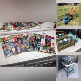 MaxSold Auction: This online auction includes Marvel and DC comics, antique books, home decor, NIB board games, diecast cars, stamp collection, power tools, NIB IKEA cabinet, vintage model kits, craft supplies, TV stand, vintage dresser, and much more!