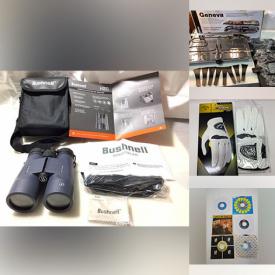 MaxSold Auction: This online auction includes new items such as Bushnell binoculars, Joe Fresh sunglasses, Shiseido cosmetics, Playmobil, golf gloves, and insulator kits, vinyl records, small kitchen appliances, and much more!