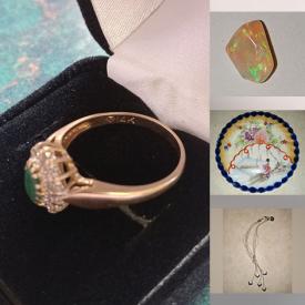 MaxSold Auction: This online auction features emerald/diamond ring, loose opals, collector plate, Pokemon cards, silver jewelry, depression glass, MacBook, charms, granite boulder stone, vintage bottles, sports trading cards, DVDs, and much, much, more!!