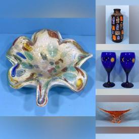 MaxSold Auction: This online auction features art glass, uranium glass, vintage African mask, vintage vanity set, art pottery, teacup/saucer sets, horse harness medallions, depression glass, pewter angels, Stafford teapot, small kitchen appliances, vintage comics, decanter, jadeite plates, vinyl records, and much, much, more!!