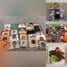 MaxSold Auction: This online auction features board games, children’s books, vinyl records, vintage silk ties, office supplies, Disney collectibles, toy wooden trains, toys, collector plates, art supplies, sports collectibles, robotic dog, vintage books, new Lego kits, stamps, jewelry, vintage bottles, and much, much, more!!\n